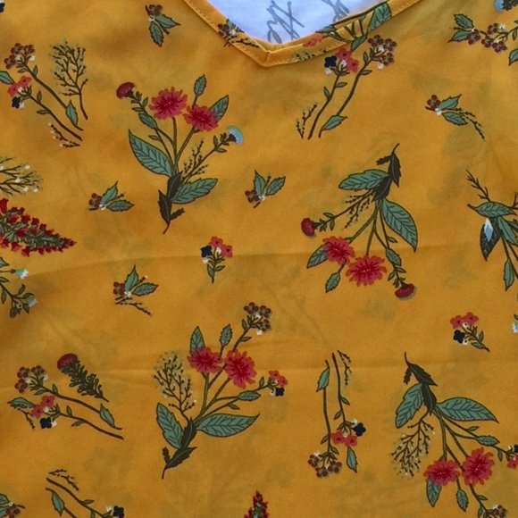 Mustard Gold Tank Top Loose Fit 100% Polyester - Picture 1 of 9